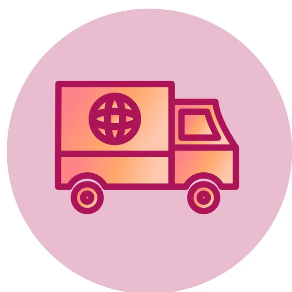 Global Delivery Icon Vector Illustration — Image vectorielle