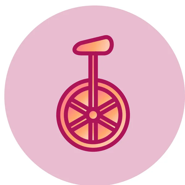 Ilustração Vetor Ícone Unicycle —  Vetores de Stock