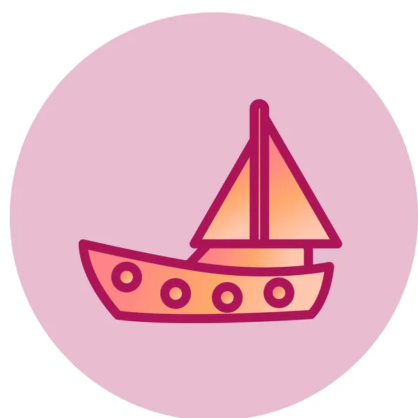 Yachtsymbol Vektor Illustration — Stockvektor