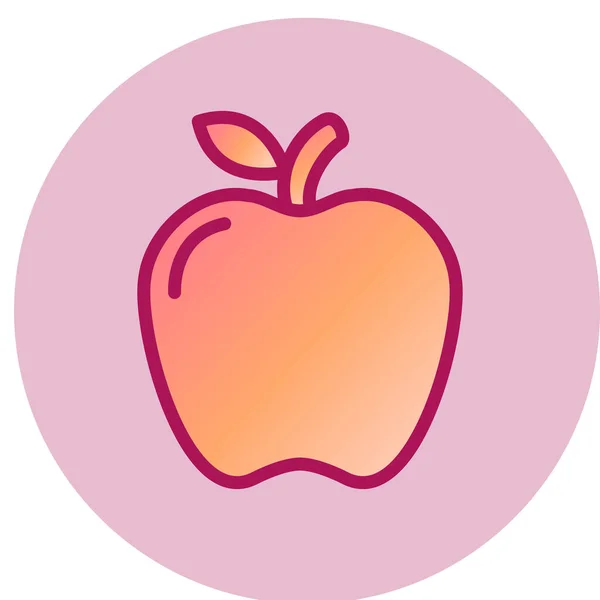 Icono Manzana Vector Ilustración — Archivo Imágenes Vectoriales