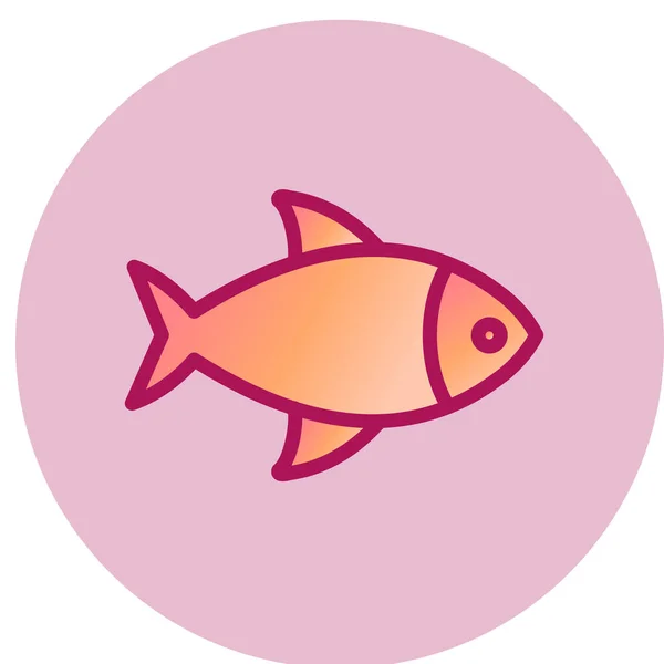 Icône Poisson Illustration Vectorielle — Image vectorielle