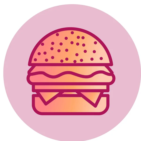 Icono Hamburguesa Ilustración Del Vector — Archivo Imágenes Vectoriales