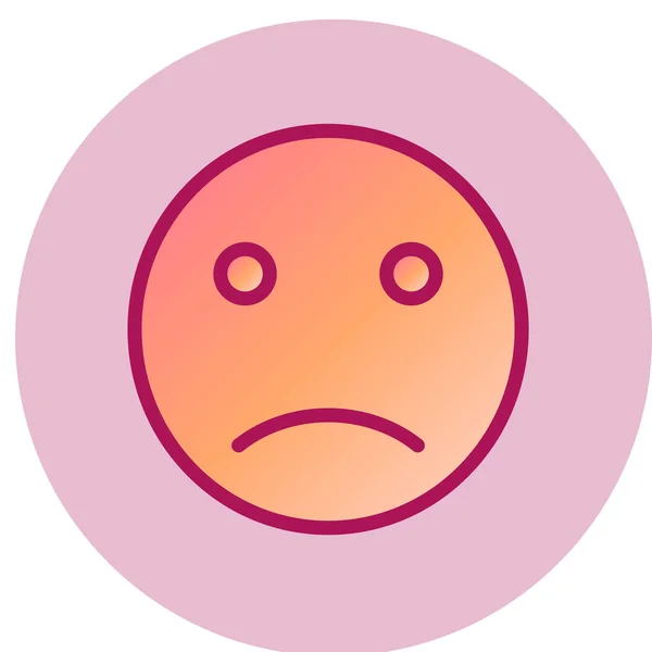 Sad Face Icon Vector Illustration — Stock Vector