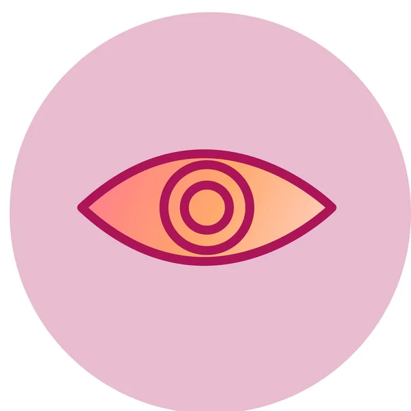 Ojo Icono Vector Ilustración — Vector de stock