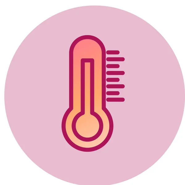 Hot Temperature Web Icon Vector Illustration — Stock Vector