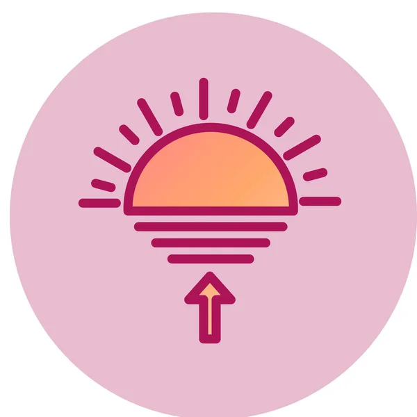 Sunrise Web Icon Vector Illustration — Stockový vektor