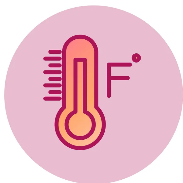 Fahrenheit Web Icon Vector Illustration — 图库矢量图片