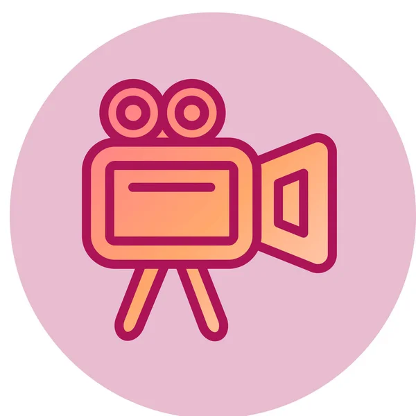Movie Camera Web Icon Vector Illustration — Image vectorielle
