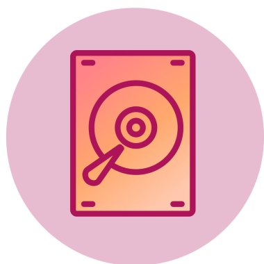 sabit disk web simgesi, vektör çizim