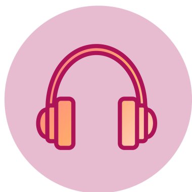 kulaklık simgesi vektör illüstrasyonu