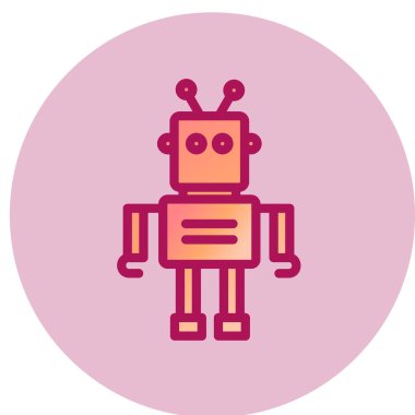 Robot simgesinin vektör illüstrasyonu
