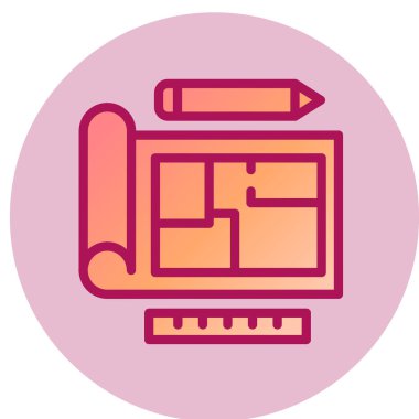 Modern plan simgesinin vektör illüstrasyonu