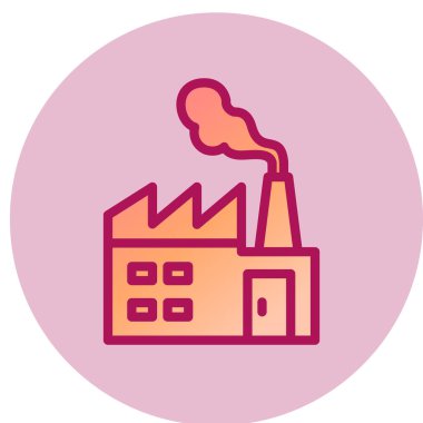 Fabrika binası ikonu. vektör illüstrasyonu