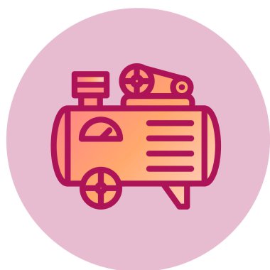 Kompresör ağ simgesi, vektör illüstrasyonu