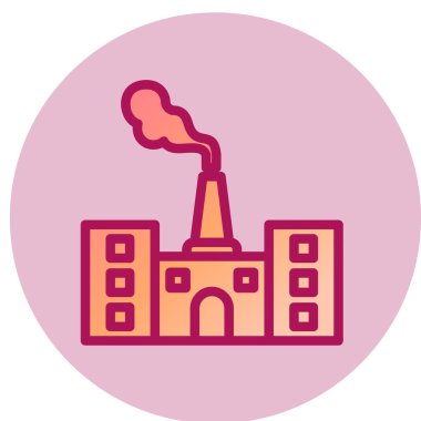 Fabrika simgesi vektör illüstrasyonu