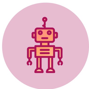 robot ikon vektör illüstrasyonu