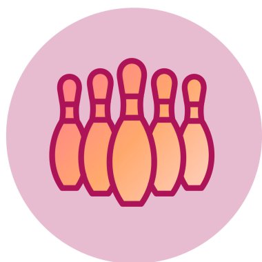 Bowling lobutları ikonu. vektör illüstrasyonu