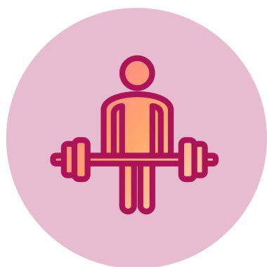 Modern Ağırlık Kaldırma simgesinin vektör çizimi