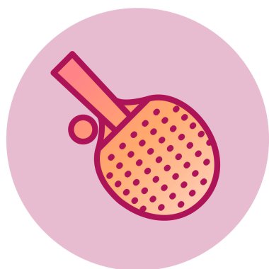 Ping pong web simgesi, vektör çizim