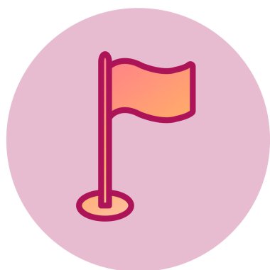 bayrak web simgesi, vektör illüstrasyonu