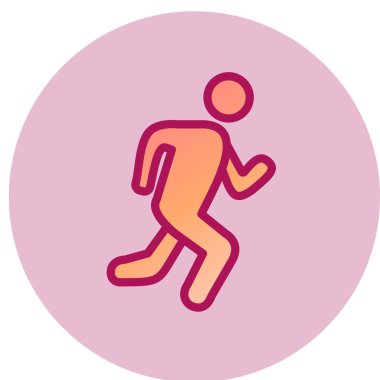 Çalışan adam simgesi vektör illüstrasyonu