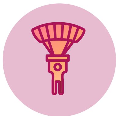 Mavi arkaplanda hava dalışı simgesi izole edildi. vektör illüstrasyonu