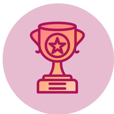 Kupa ikonu. Ödül sembolü vektör illüstrasyonu