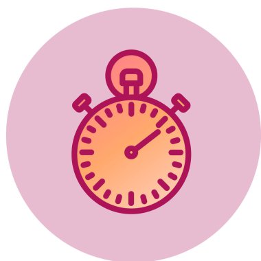 Kronometre simgesi, vektör illüstrasyonu