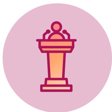 Modern Podyum simgesinin vektör illüstrasyonu