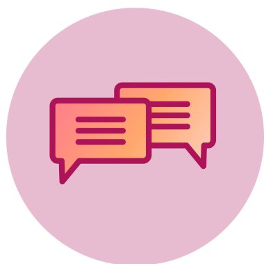 Sohbet simgesi vektör illüstrasyonu