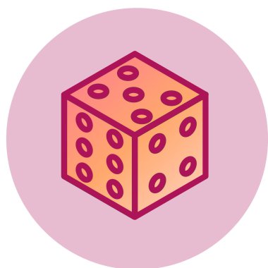 zar simgesi. Web için gazino vektör simgelerinin basit illüstrasyonu