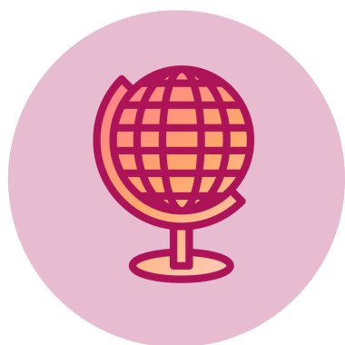 Dünya ikonu. Düz dizayn. vektör illüstrasyonu.