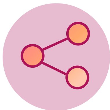 paylaşımlı simge vektör illüstrasyonu