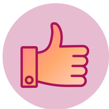 trend biçimi izole edilmiş arkaplanda başparmak simgesi