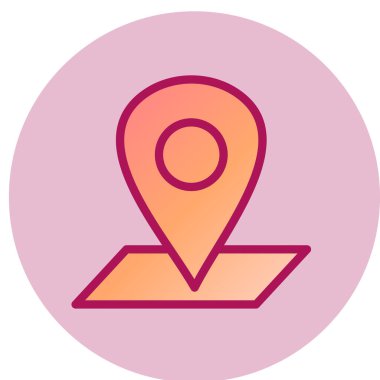 konum simgesi vektör illüstrasyonu