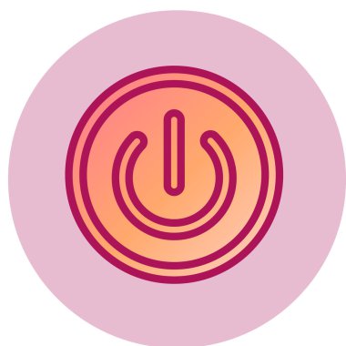 güç simgesi beyaz zemin üzerine