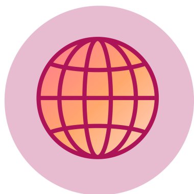 Dünya simgesi. Vektör çizim