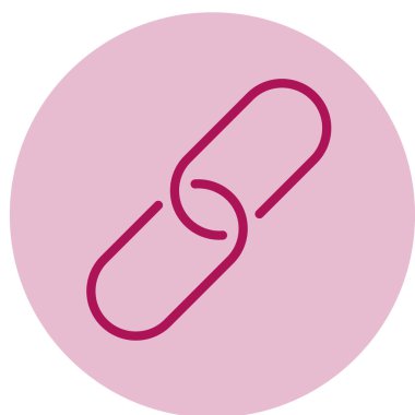 Tek izole bağlantı simgesinin vektör illüstrasyonu