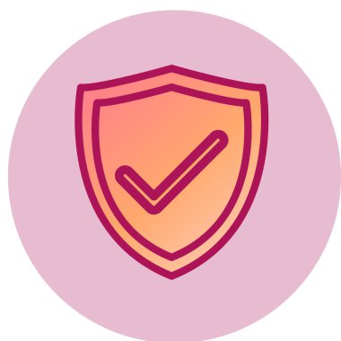 Web simgesi, vektör çizim kalkan