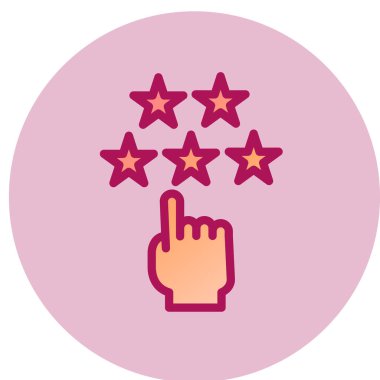 Reyting web simgesi, vektör illüstrasyonu