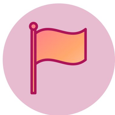 bayrak web simgesi, vektör illüstrasyonu