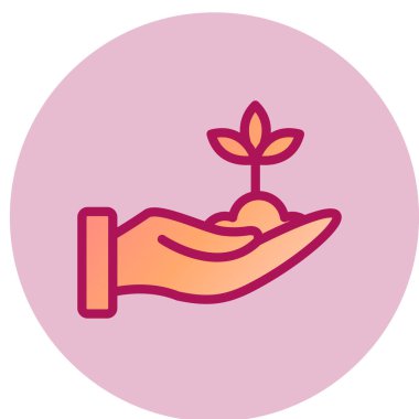 Büyüme bitkisi ağ simgesi, vektör illüstrasyonu