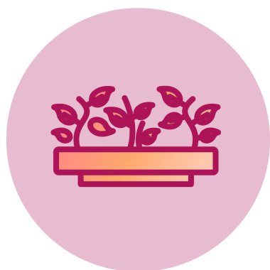 bitkiler web simgesi, vektör illüstrasyonu