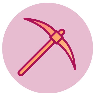 Kazma ağ simgesi, vektör illüstrasyonu