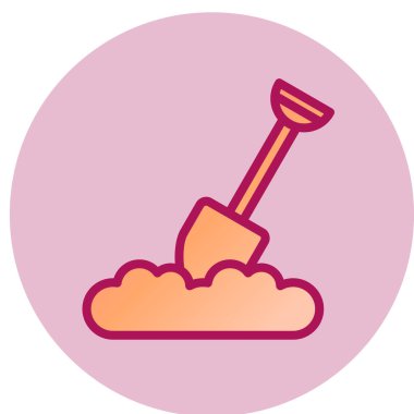 Web simgesi kürek, illüstrasyon vektör