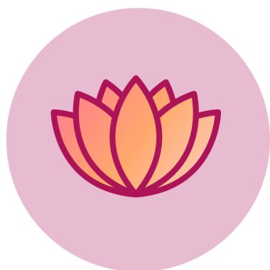 Lotus Web simgesi, vektör illüstrasyonu