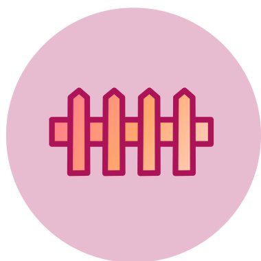 çit web simgesi, vektör çizim