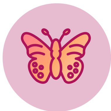 Kelebek web simgesi, vektör çizim