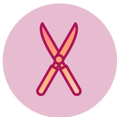 Shears web simgesi, vektör illüstrasyonu