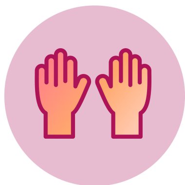 Temizleme eldivenleri web simgesi, vektör illüstrasyonu